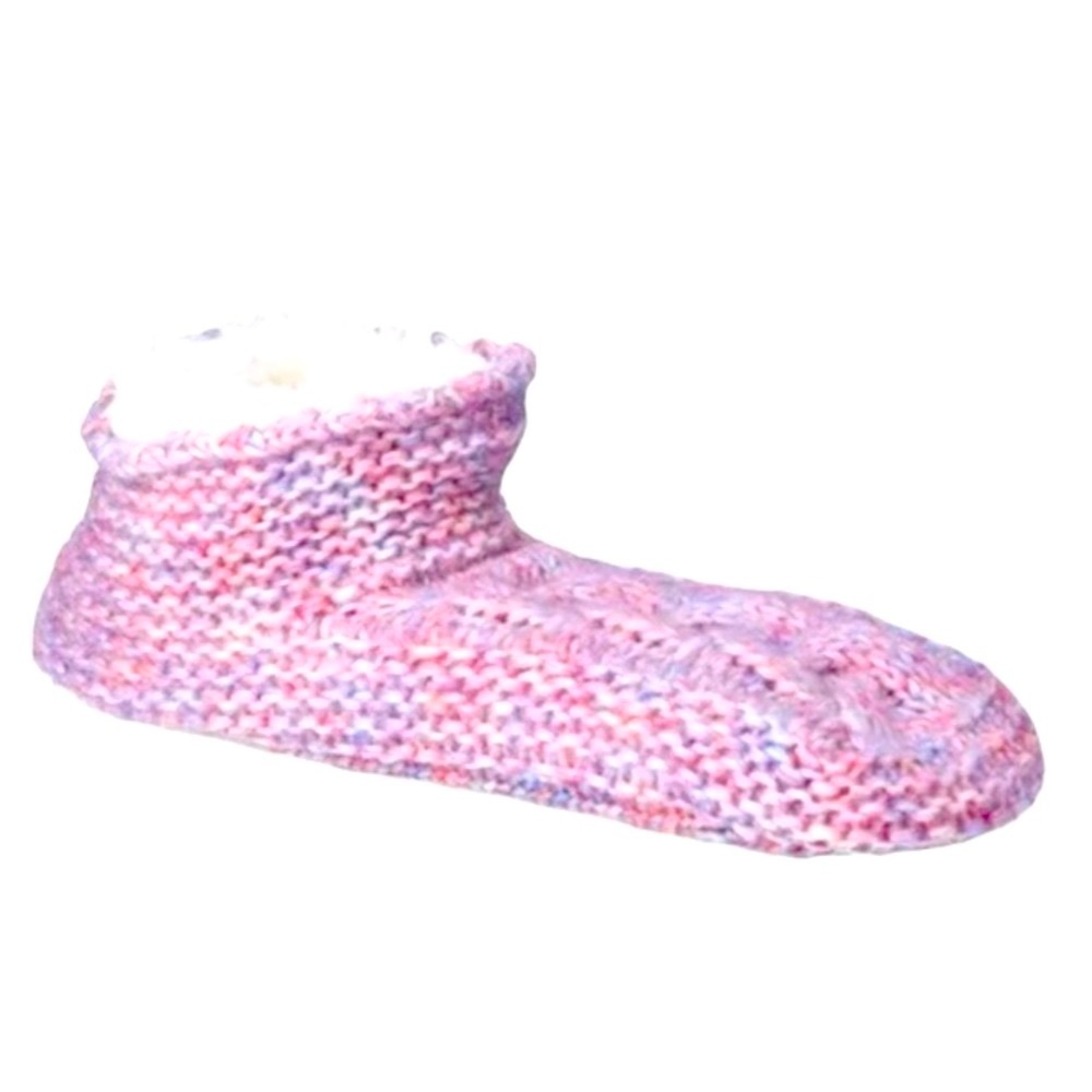 Womens Joyspun Pink Knit Slipper Socks - Size 7 - 9.5 - NWT - Picture 2 of 4